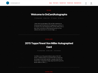 oncardautographs.com snapshot