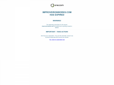 improveironworks.com snapshot