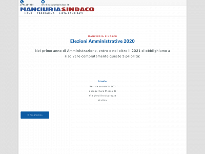 manciuriasindaco.it snapshot