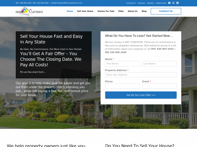 ironbutterflyhomesolutions.com snapshot