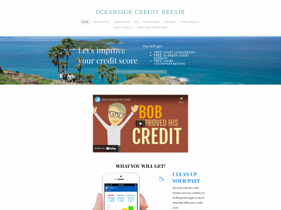 oceansidecreditrepair.com snapshot