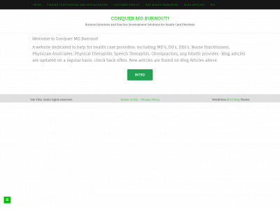 conquermdburnout.com snapshot