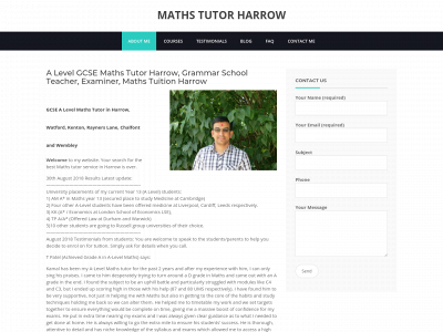 alevelmathstutorharrow.co.uk snapshot