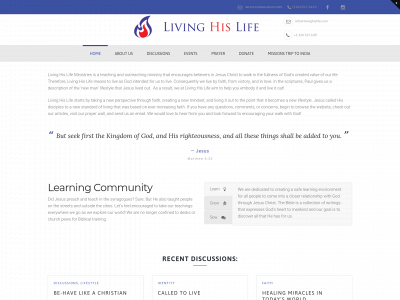 livinghislife.com snapshot