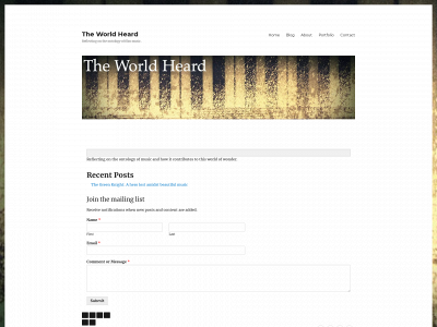 theworldheard.com snapshot