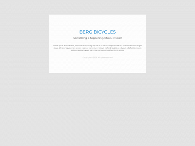 bergbicycles.com snapshot