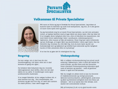 privatespecialister.dk snapshot