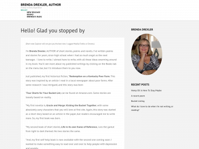 brendadrexlerauthor.com snapshot