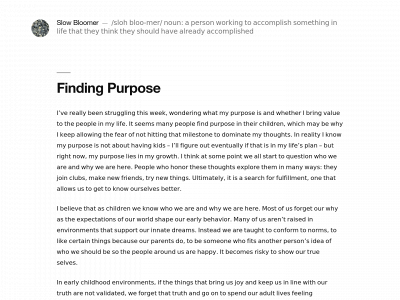 slowbloomer.com snapshot