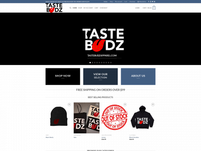 tastebudzapparel.com snapshot