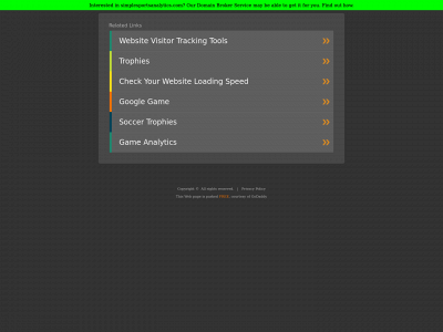 simplesportsanalytics.com snapshot