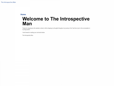theintrospectiveman.com snapshot