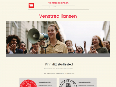 venstrealliansen.no snapshot