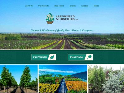 arrowheadnurseries.com snapshot