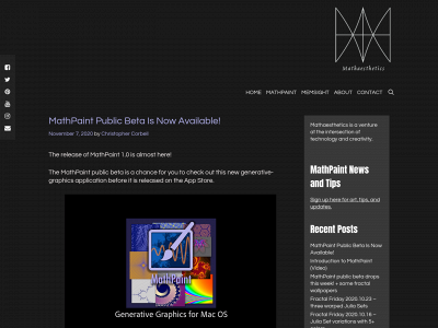 mathaesthetics.com snapshot