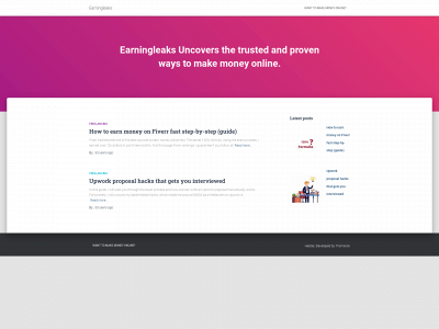 earningleaks.com snapshot
