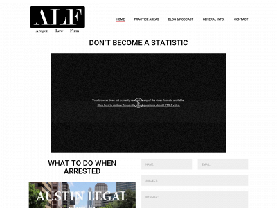 aragonlawfirm.com snapshot