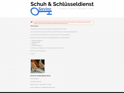 schuh-schluesseldienst-sevinc.de snapshot