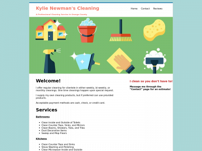 kylienewmanscleaning.com snapshot