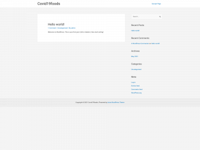 covid19foods.com snapshot