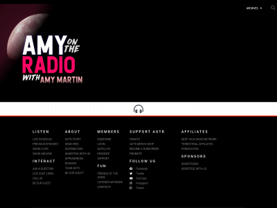 amyontheradio.com snapshot