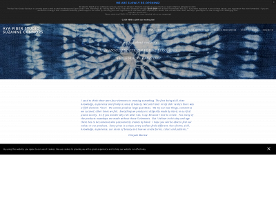 www.ayafiberstudio.com snapshot