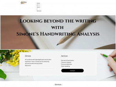simoneshandwriting.com snapshot