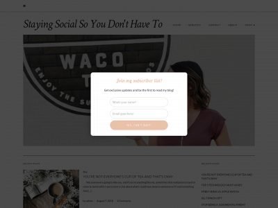 stayingsocial.org snapshot