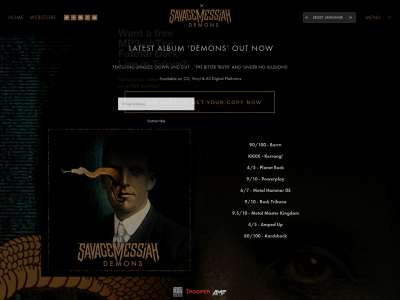 savagemessiahofficial.com snapshot