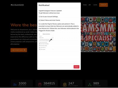 streamsmm.com snapshot