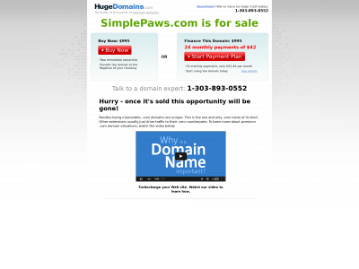 simplepaws.com snapshot