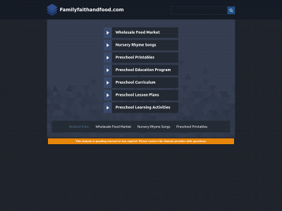 familyfaithandfood.com snapshot