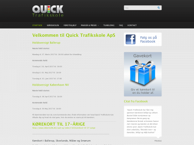 quicktrafikskole.dk snapshot