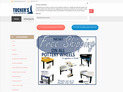 tuckerspotteryeshop.com snapshot