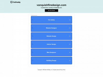 vanquishfiredesign.com snapshot