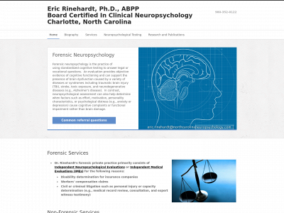 northcarolinaneuropsychology.com snapshot
