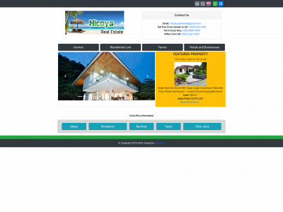 nicoyarealestate.com snapshot