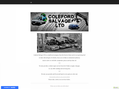 www.colefordsalvage.com snapshot