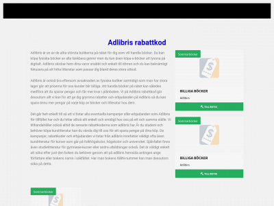 adlibrisrabattkod.se snapshot
