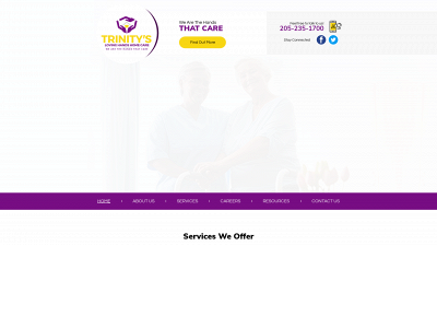 trinityshomecare.com snapshot