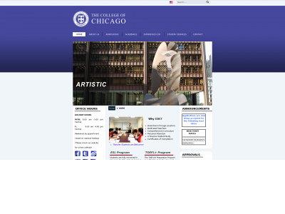 thecollegeofchicago.com snapshot