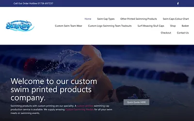 customprintswimcaps.com snapshot
