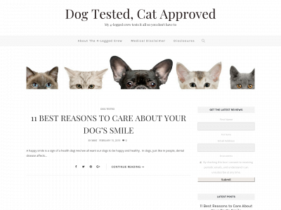 dogtestedcatapproved.com snapshot