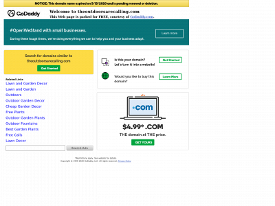 theoutdoorsarecalling.com snapshot