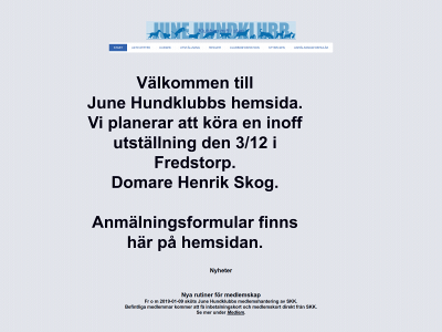 junehundklubb.se snapshot