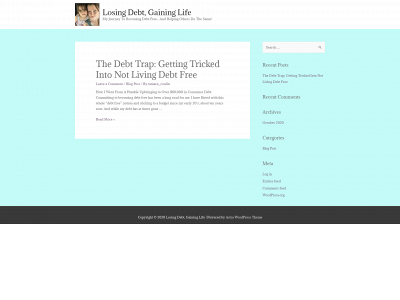 losingdebtgaininglife.com snapshot