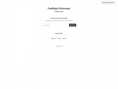 peakoutputperformance.com snapshot