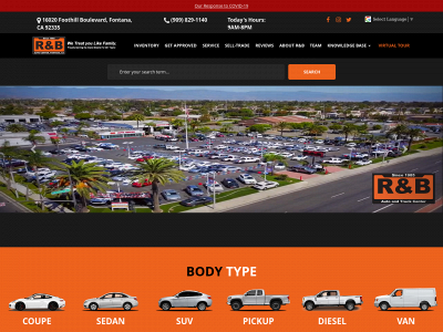 www.randbautocenter.com snapshot