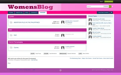 womensblog.org snapshot