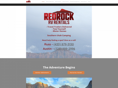 www.redrockrvrentals.com snapshot